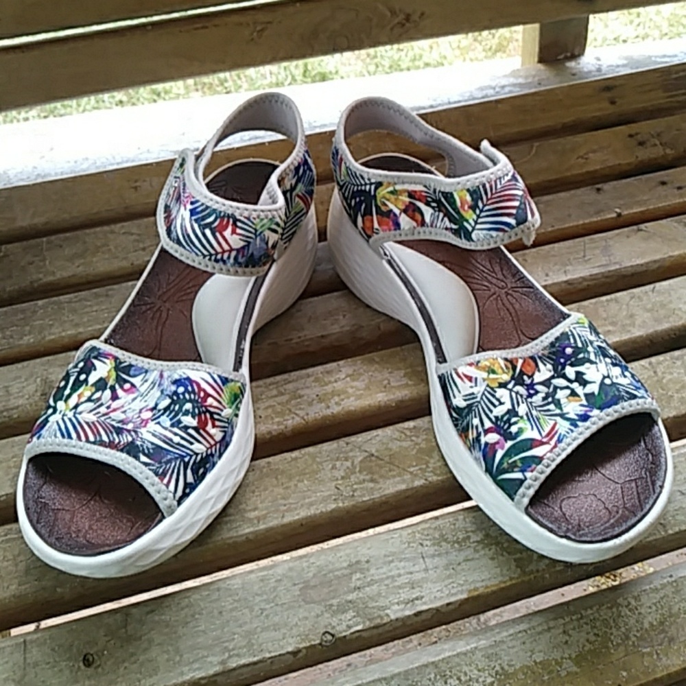 B Zees tropical sandals.